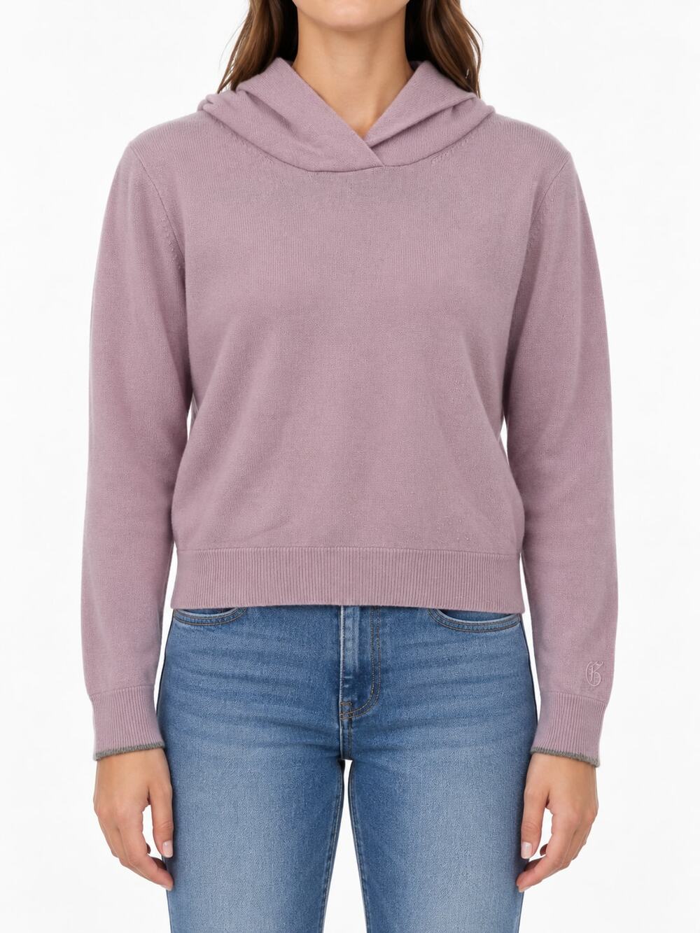 Greyson Women's Classic Koko Lavender Mist Wool Cashmere Hoodie Size XS Pullover